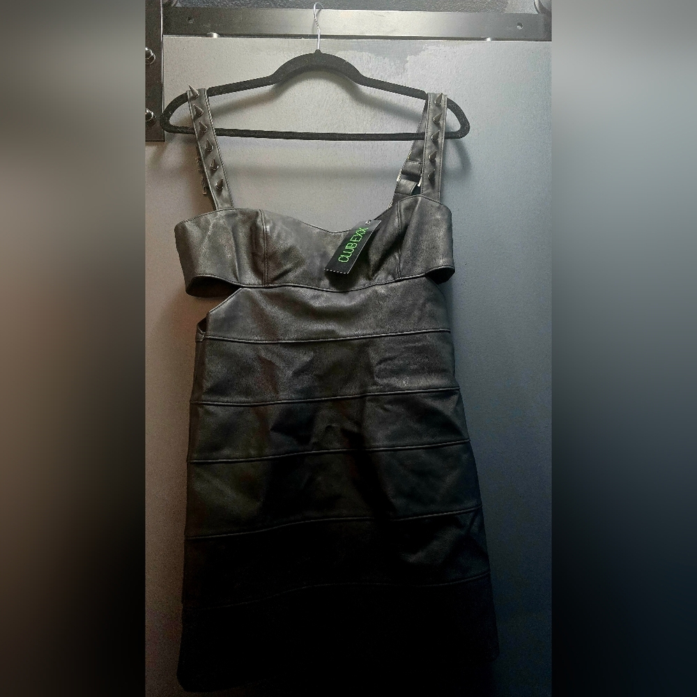 Dolls Kill Metallic Black Mini Dress